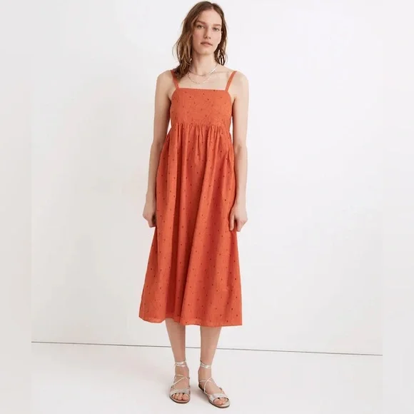 Madewell Eyelet Summertime Cami Midi Dress XL - Picture 1 of 5